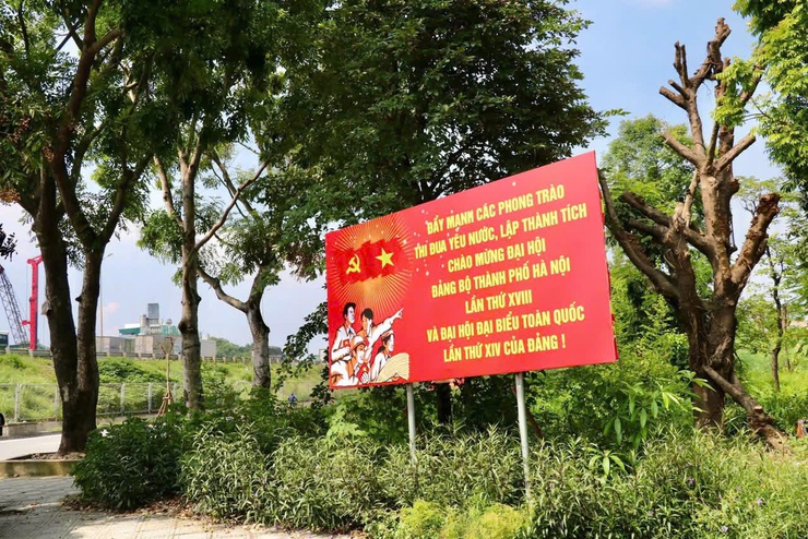 Phường Lĩnh Nam rực rỡ cờ hoa chào mừng Đại hội Đại biểu Đảng bộ Phường lần thứ I, nhiệm kỳ 2025-2030- Ảnh 8.