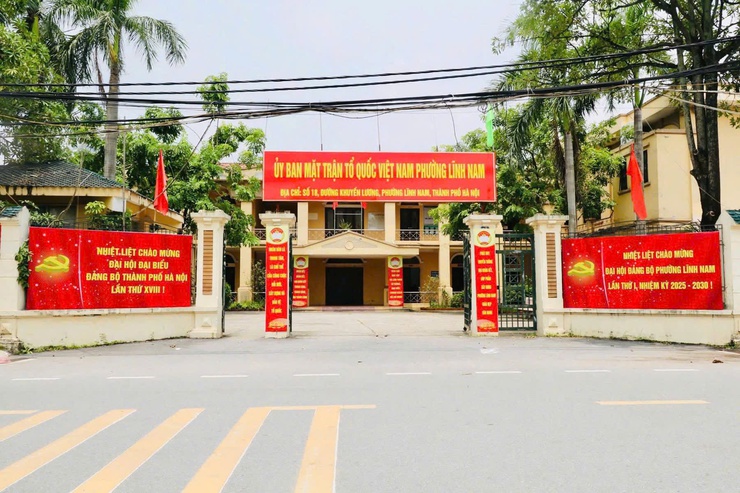 Phường Lĩnh Nam rực rỡ cờ hoa chào mừng Đại hội Đại biểu Đảng bộ Phường lần thứ I, nhiệm kỳ 2025-2030- Ảnh 2.