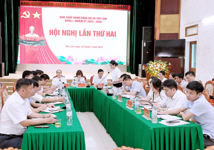 HỘI NGHỊ LẦN THỨ HAI BAN CHẤP HÀNH ĐẢNG BỘ XÃ THƯ LÂM- Ảnh 2.