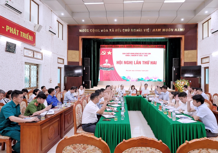 HỘI NGHỊ LẦN THỨ HAI BAN CHẤP HÀNH ĐẢNG BỘ XÃ THƯ LÂM- Ảnh 5.
