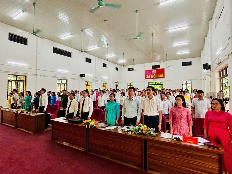 HĐND XÃ NỘI BÀI TỔ CHỨC KỲ HỌP THỨ NHẤT- Ảnh 1.