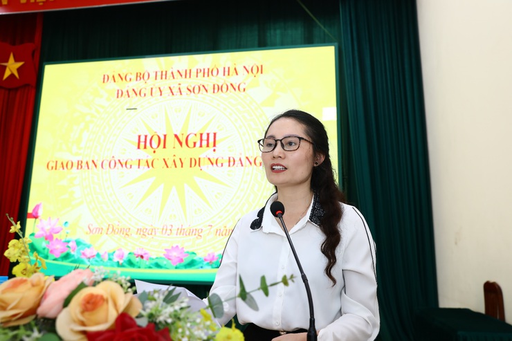 Đảng ủy xã Sơn Đồng tổ chức giao ban công tác xây dựng Đảng tháng 7- Ảnh 4.