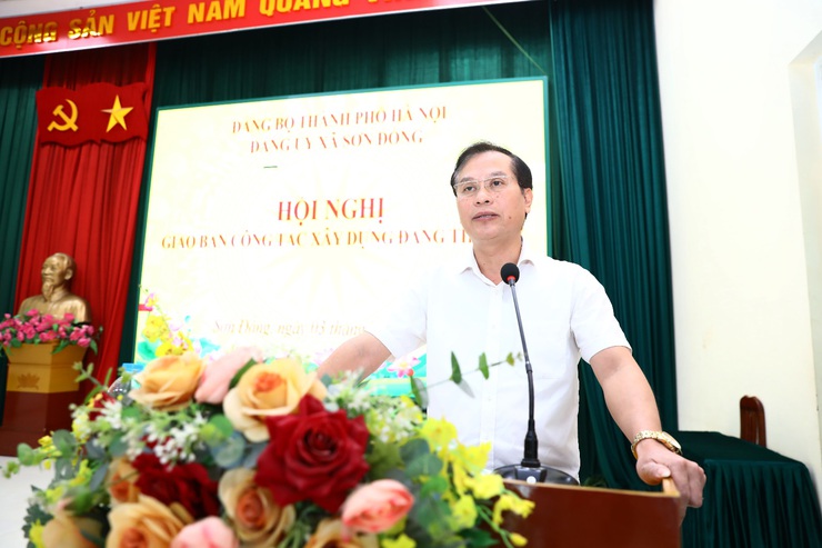 Đảng ủy xã Sơn Đồng tổ chức giao ban công tác xây dựng Đảng tháng 7- Ảnh 6.