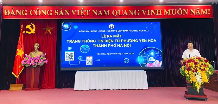 Lễ ra mắt Trang thông tin điện tử phường Yên Hoà- Ảnh 4.