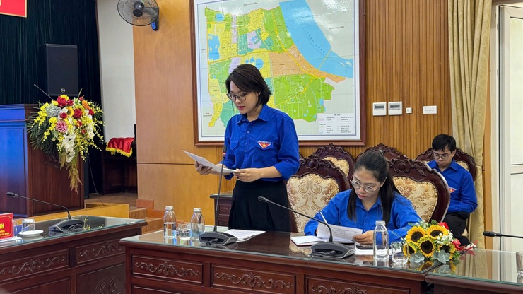 Hội nghị Ban Chấp hành, Ban Thường vụ Đoàn Thanh niên Cộng sản Hồ Chí Minh phường Hai Bà Trưng lâm thời lần thứ nhất.- Ảnh 2.