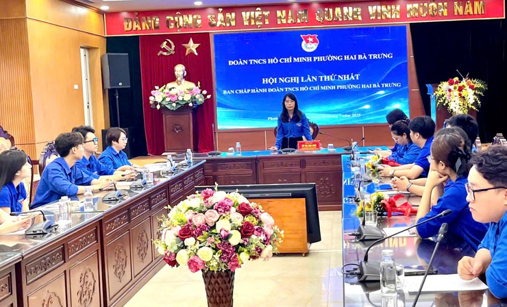 Hội nghị Ban Chấp hành, Ban Thường vụ Đoàn Thanh niên Cộng sản Hồ Chí Minh phường Hai Bà Trưng lâm thời lần thứ nhất.- Ảnh 3.