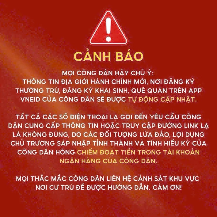 Cảnh giác trước chiêu trò lừa đảo mới lợi dụng việc sáp nhập các đơn vị hành chính- Ảnh 1.