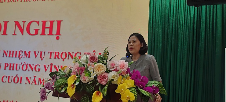 Phường Vĩnh Tuy tổ chức hội nghị triển khai nhiệm  vụ trọng tâm 06 tháng cuối năm trên địa bàn phường- Ảnh 2.