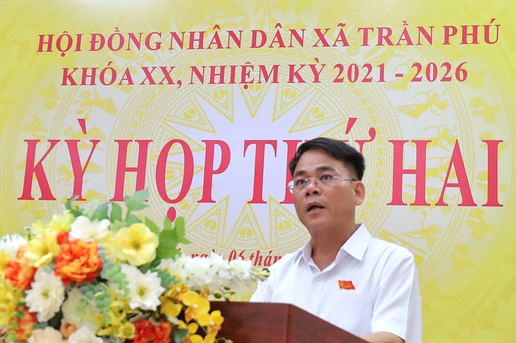 HĐND xã Trần Phú khoá XX, nhiệm kỳ 2021-2026: tổ chức thành công kỳ họp thứ hai- Ảnh 2.