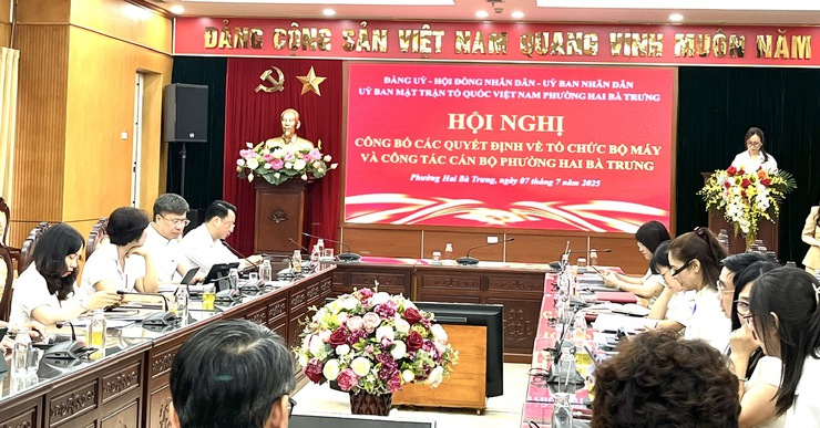 Phường Hai Bà Trưng: Tổ chức Hội nghị công các Quyết định về tổ chức bộ máy và công tác cán bộ phường.- Ảnh 2.