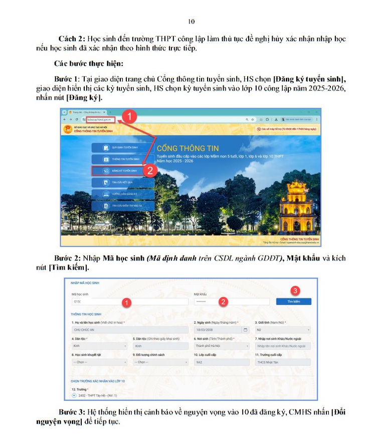 Quy trình và các mốc thời gian quan trọng kỳ thi tuyển sinh vào lớp 10 trung học phổ thông công lập năm học 2025- 2026- Ảnh 10.