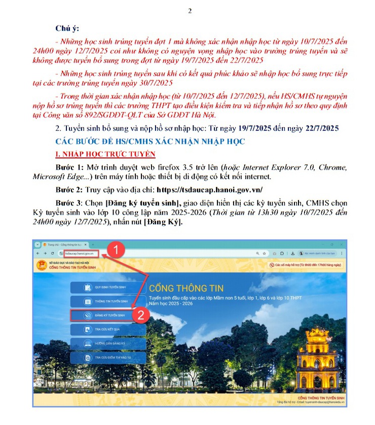 Quy trình và các mốc thời gian quan trọng kỳ thi tuyển sinh vào lớp 10 trung học phổ thông công lập năm học 2025- 2026- Ảnh 2.