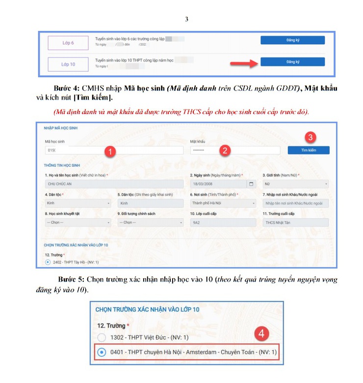 Quy trình và các mốc thời gian quan trọng kỳ thi tuyển sinh vào lớp 10 trung học phổ thông công lập năm học 2025- 2026- Ảnh 3.