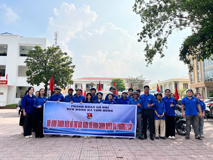 ĐOÀN XÃ TAM HƯNG RA QUÂN ĐỘI HÌNH THANH NIÊN HỖ TRỢ VẬN HÀNH VÀ TUYÊN TRUYỀN LƯU ĐỘNG MÔ HÌNH CHÍNH QUYỀN ĐỊA PHƯƠNG 2 CẤP- Ảnh 5.
