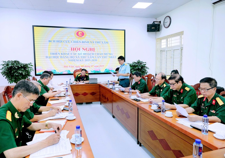 Hội Cựu chiến binh xã Thư Lâm tổ chức hội nghị triển khai các kế hoạch, phát động các phong trào thi đua chào mừng đại hội Đảng bộ xã Thư Lâm lần thứ Nhất nhiệm kỳ 2025 - 2030.- Ảnh 2.