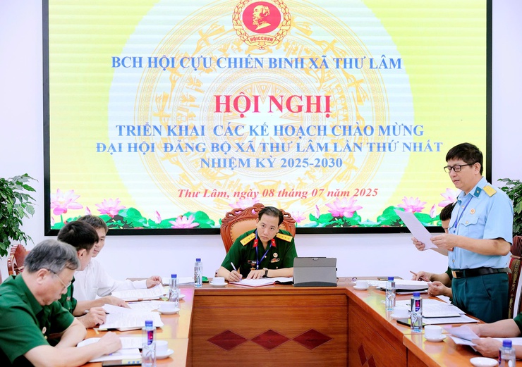 Hội Cựu chiến binh xã Thư Lâm tổ chức hội nghị triển khai các kế hoạch, phát động các phong trào thi đua chào mừng đại hội Đảng bộ xã Thư Lâm lần thứ Nhất nhiệm kỳ 2025 - 2030.- Ảnh 3.