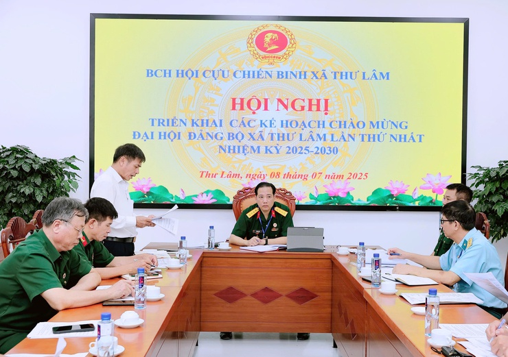 Hội Cựu chiến binh xã Thư Lâm tổ chức hội nghị triển khai các kế hoạch, phát động các phong trào thi đua chào mừng đại hội Đảng bộ xã Thư Lâm lần thứ Nhất nhiệm kỳ 2025 - 2030.- Ảnh 4.