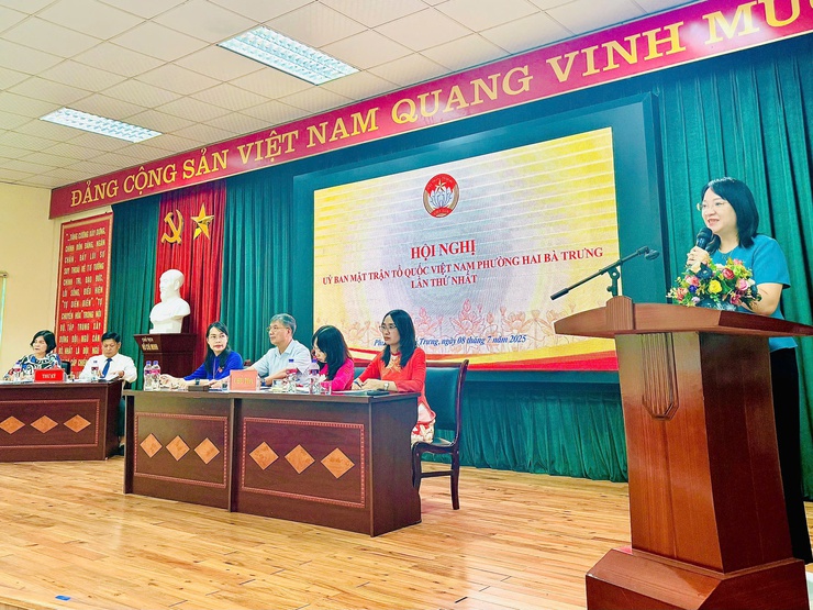Hội nghị lần thứ nhất Ủy ban Mặt trận Tổ quốc Việt Nam phường Hai Bà Trưng thông qua nhiều nội dung quan trọng.- Ảnh 2.
