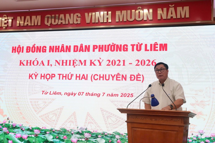 Kỳ họp thứ Hai HĐND phường Từ Liêm khóa I, nhiệm kỳ 2021-2026- Ảnh 1.