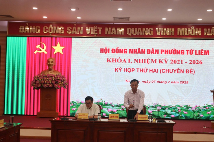 Kỳ họp thứ Hai HĐND phường Từ Liêm khóa I, nhiệm kỳ 2021-2026- Ảnh 2.