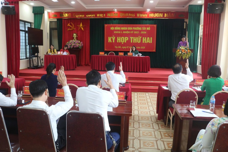 Kỳ họp thứ II HĐND phường Tây Mỗ khóa I,  nhiệm kỳ 2021-2026- Ảnh 2.
