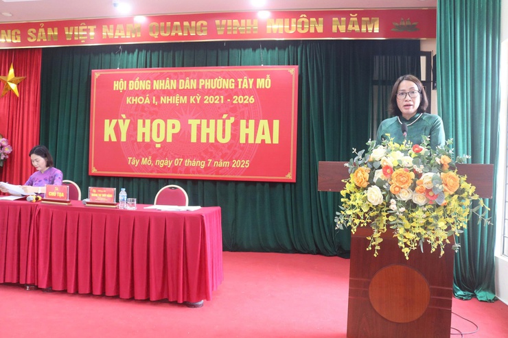 Kỳ họp thứ II HĐND phường Tây Mỗ khóa I,  nhiệm kỳ 2021-2026- Ảnh 3.