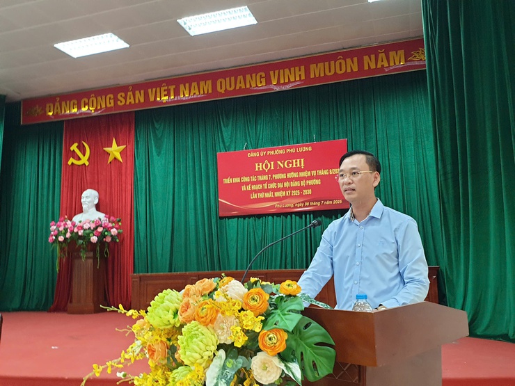 Đảng ủy phường Phú Lương triển khai nhiệm vụ trọng tâm tháng 7 và Kế hoạch tổ chức Đại hội Đảng bộ phường lần thứ Nhất, nhiệm kỳ 2025 - 2030- Ảnh 2.