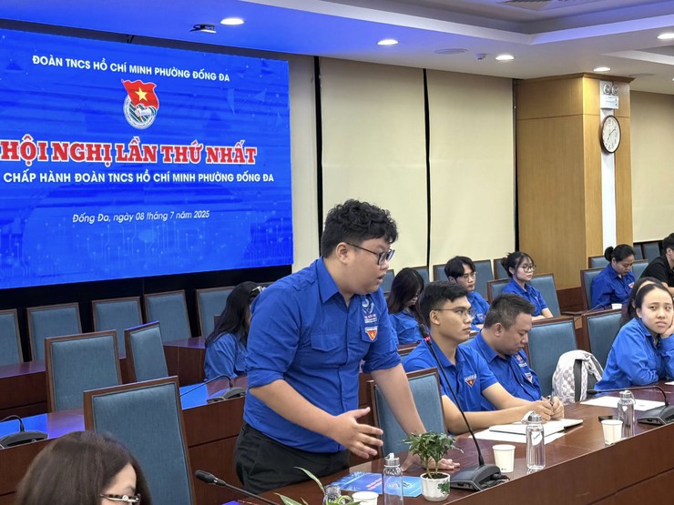 Hội nghị lần thứ nhất Ban Chấp hành Đoàn Thanh niên phường Đống Đa- Ảnh 4.