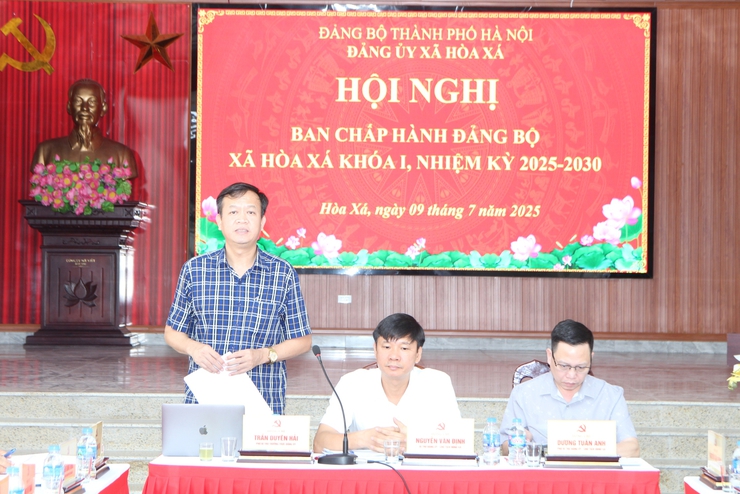 ĐẢNG ỦY XÃ HÒA XÁ TỔ CHỨC HỘI NGHỊ BAN CHẤP HÀNH THÔNG QUA ĐỀ ÁN THÀNH LẬP, SẮP XẾP CÁC TỔ CHỨC CƠ SỞ ĐẢNG- Ảnh 3.