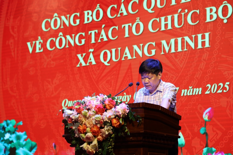 Đảng ủy xã Quang Minh công bố quyết định thành lập các chi bộ trực thuộc Đảng bộ xã; quán triệt, triển khai kế hoạch tổ chức đại hội Đảng bộ xã Quang Minh lần thứ I, nhiệm kỳ 2025 - 2030- Ảnh 2.