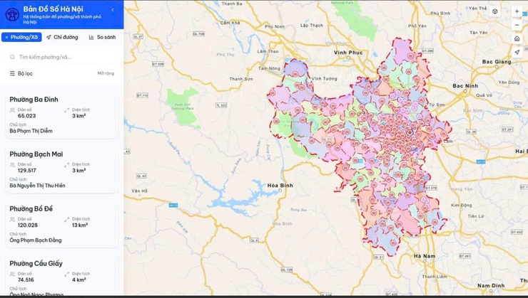 Hà Nội ra mắt bản đồ số địa chỉ 126 xã, phường trên nền tảng iHanoi- Ảnh 1.