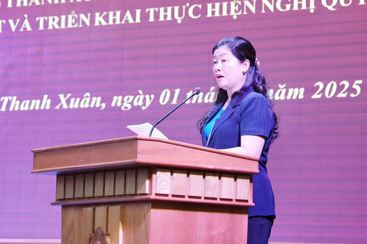 Hội nghị triển khai thực hiện Nghị quyết Đại hội Đảng bộ phường Thanh Xuân lần thứ I, nhiệm kỳ 2025-2030- Ảnh 2.