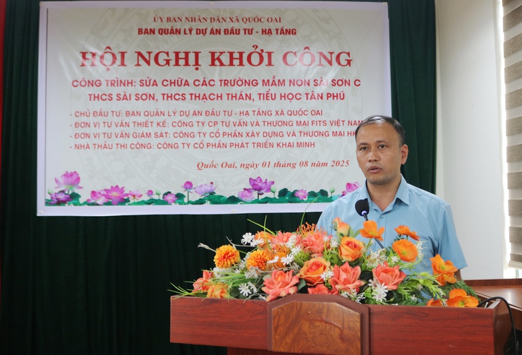 Khởi công Dự án sửa chữa cơ sở vật chất tại 4 trường học trên địa bàn- Ảnh 4.