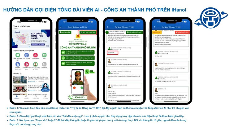 TRỢ LÝ ẢO VÀ TỔNG ĐÀI VIÊN AI CÔNG AN HÀ NỘI- Ảnh 3.