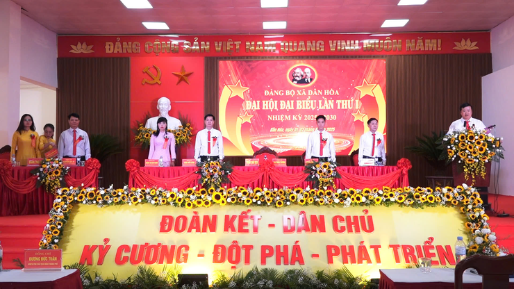 KHAI MẠC PHIÊN TRÙ BỊ ĐẠI HỘI ĐẠI BIỂU ĐẢNG BỘ XÃ DÂN HÒA LẦN THỨ I, NHIỆM KỲ 2025–2030- Ảnh 1.