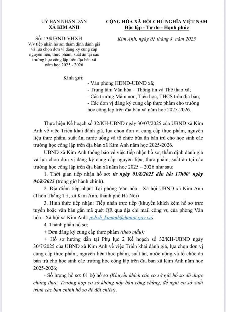 UBND XÃ KIM ANH THÔNG BÁO:- Ảnh 2.