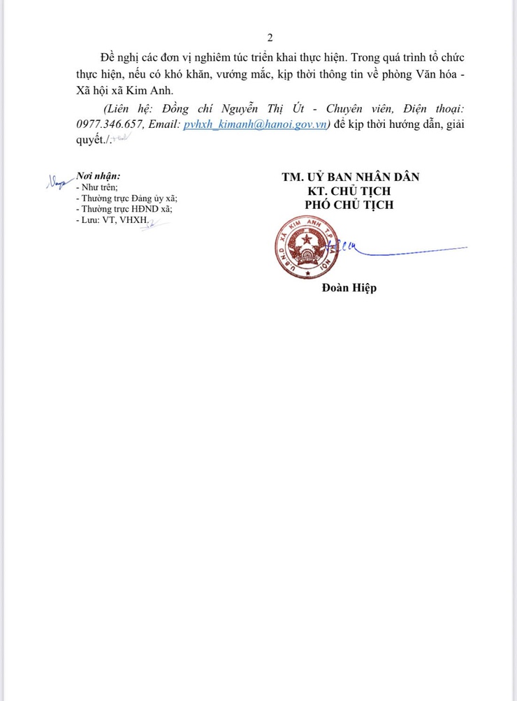 UBND XÃ KIM ANH THÔNG BÁO:- Ảnh 3.