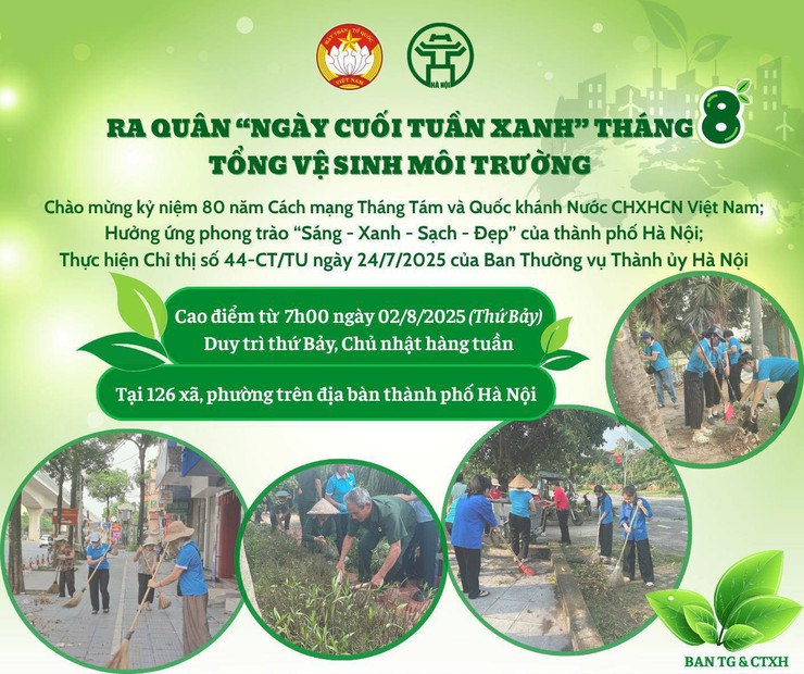 THÔNG BÁO TỔ CHỨC RA QUÂN TỔNG VỆ SINH MÔI TRƯỜNG TRÊN ĐỊA BÀN PHƯỜNG BA ĐÌNH- Ảnh 1.