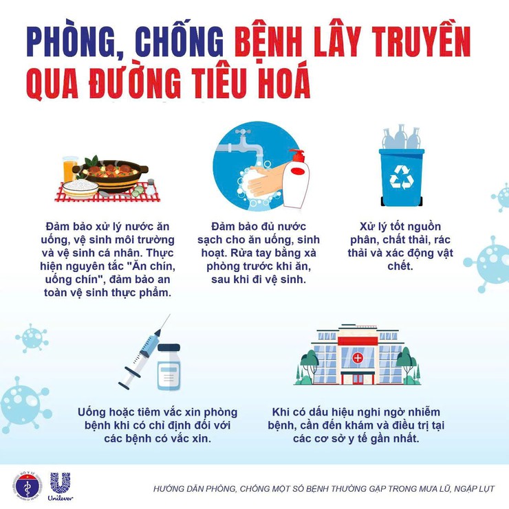 Khuyến cáo Vệ sinh môi trường, phòng chống một số bệnh mùa bão, lũ lụt- Ảnh 5.
