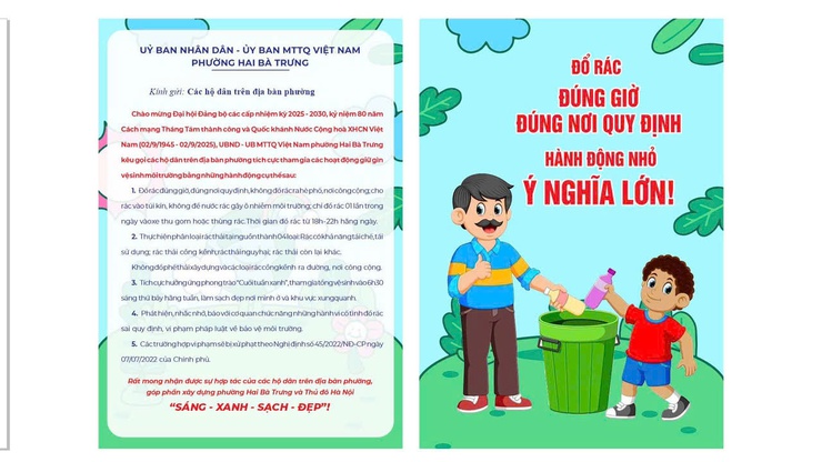 Lễ ra quân Tổng vệ sinh môi trường trên địa bàn phường Hai Bà Trưng.- Ảnh 3.