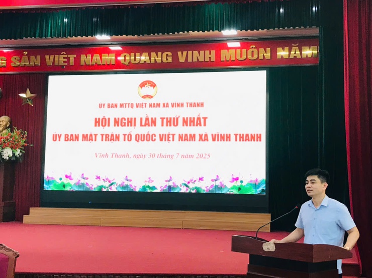 Ủy ban Mặt trận Tổ quốc Việt Nam xã Vinh Thanh tô chưc Hội nghị lần thứ Nhất, nhiệm kỳ 2025-2030- Ảnh 4.