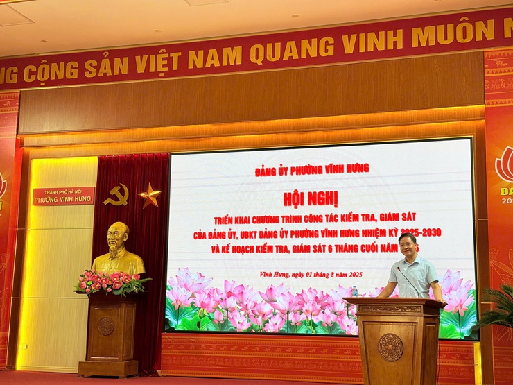 Đảng ủy phường Vĩnh Hưng: Chú trọng hiệu lực, hiệu quả trong lãnh đạo, chỉ đạo và tổ chức thực hiện công tác kiểm tra, giám sát của Đảng- Ảnh 1.