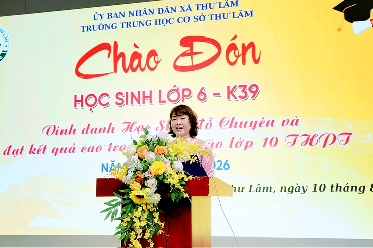 Trường THCS Thư Lâm tổ chức chương trình Chào đón học sinh lớp 6 năm học 2025-2026- Ảnh 3.