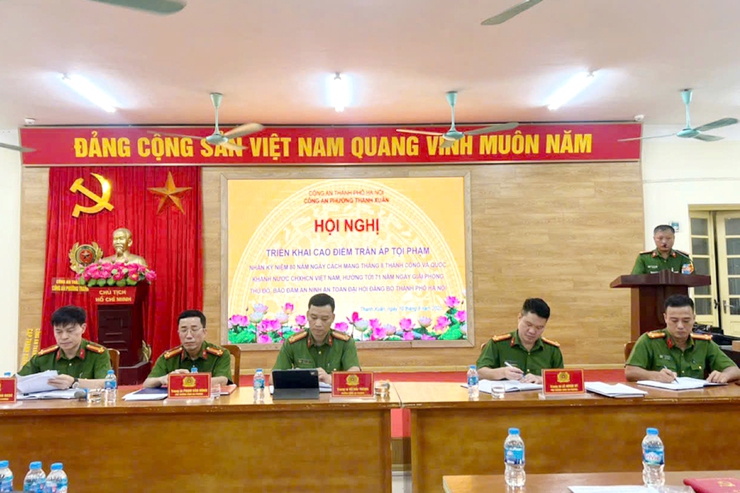 Công an phường Thanh Xuân tổ chức hội nghị triển khai cao điểm trấn áp tội phạm- Ảnh 4.