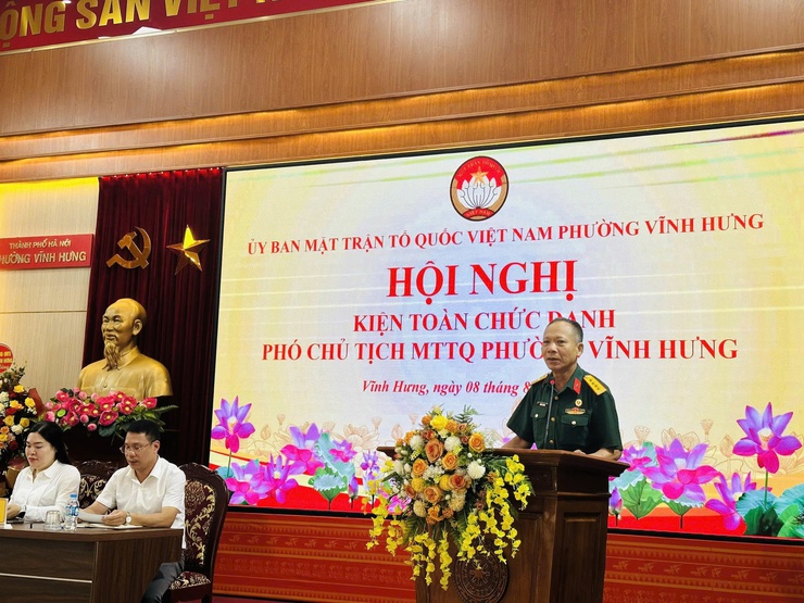 Ủy ban Mặt trận Tổ quốc Việt Nam phường Vĩnh Hưng cử bổ sung chức danh Phó Chủ tịch Ủy ban MTTQ Việt Nam phường Vĩnh Hưng, thành phố Hà Nội.- Ảnh 4.