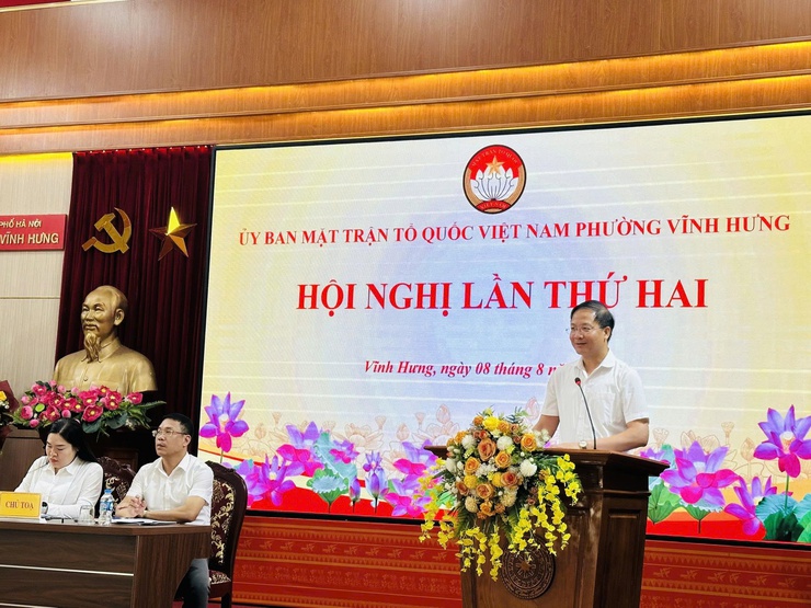 Ủy ban Mặt trận Tổ quốc Việt Nam phường Vĩnh Hưng cử bổ sung chức danh Phó Chủ tịch Ủy ban MTTQ Việt Nam phường Vĩnh Hưng, thành phố Hà Nội.- Ảnh 2.