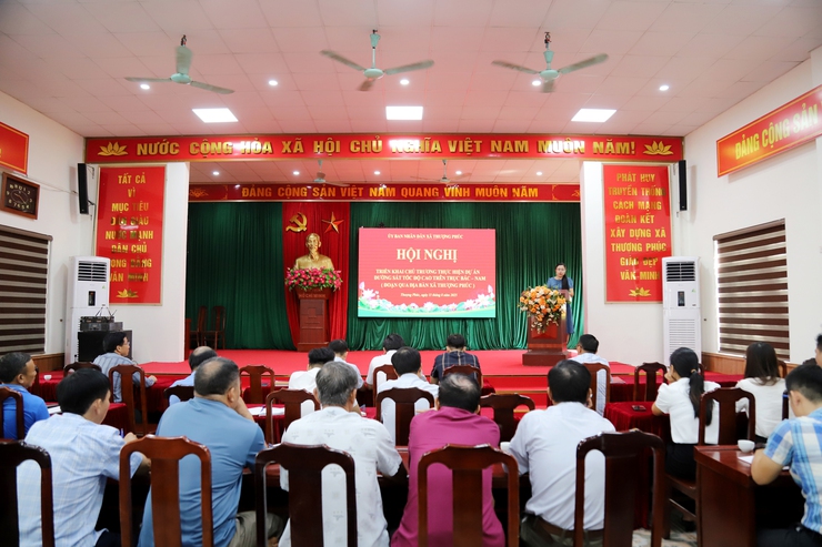 Xã Thượng Phúc triển khai chủ trương thực hiện dự án đường sắt tốc độ cao trên trục Bắc – Nam (đoạn qua địa bàn xã Thượng Phúc)- Ảnh 1.