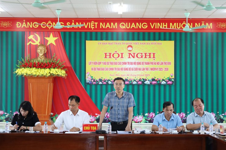 Đại hội đại biểu Đảng bộ xã Suối Hai lần thứ I, nhiệm kỳ 2025-2030: Giữ gìn bản sắc văn hóa và nâng cao chất lượng cuộc sống nhân dân- Ảnh 4.