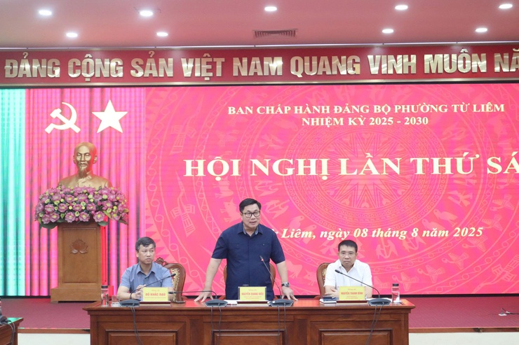 Hội nghị Ban chấp hành Đảng bộ phường Từ Liêm lần thứ Sáu- Ảnh 4.