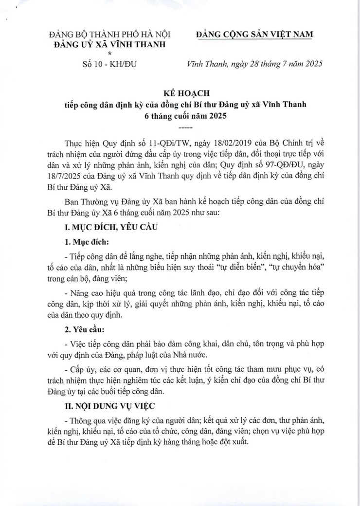 Đảng ủy xã Vĩnh Thanh- Ảnh 1.